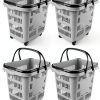 Retail Shopping Basket 4‑Piece Plastic with Wheels by Innouse-5