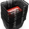 Shopping Basket DEIGEHJRE Rectangular Metal Set 12 pcs Galvanized-0
