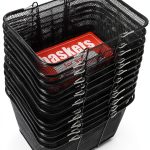 Shopping Basket DEIGEHJRE Rectangular Metal Set 12 pcs Galvanized-0