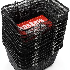 Shopping Basket DEIGEHJRE Rectangular Metal Set 12 pcs Galvanized-0