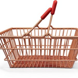 Gsycle Pink Iron Storage Basket Round Modern Design-0