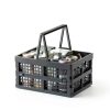 Zopnny Foldable Plastic Grocery Basket Set 2 Pieces 13.78x10.63x7.48-5