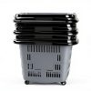 Teyyvn Plastic Rolling Basket 2 Handles 2 Shelves 4 Wheels Nestable-6