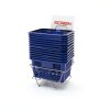 Store Supply Warehouse Blue Mini Shopping Basket Set with Sturdy Stand-3