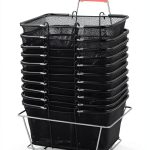 Store Supply Warehouse Black Mesh Basket Kit with Stand 17x12x7-0