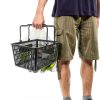Healifty Plastic Shopping Basket Dark Grey 39x29x20 cm Retail Basket-3