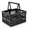 Zopnny Foldable Plastic Grocery Basket Set 2 Pieces 13.78x10.63x7.48-6