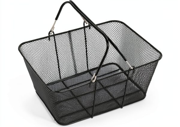 Shopping Basket DEIGEHJRE Rectangular Metal Set 12 pcs Galvanized-2