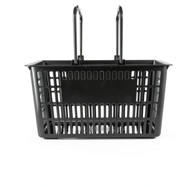 Healifty Plastic Shopping Basket Dark Grey 39x29x20 cm Retail Basket-8