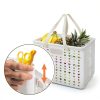 MNKXL White Collapsible Shopping Basket 18L Rectangular Modern Plastic-3