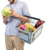 Shopping Basket 28L Gray 4-Pack by Morcte with Foldable Handles-3