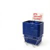 Store Supply Warehouse Blue Mini Shopping Basket Set with Sturdy Stand-4