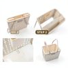 MNKXL White Collapsible Shopping Basket 18L Rectangular Modern Plastic-4