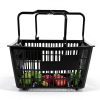 Healifty Plastic Shopping Basket Dark Grey 39x29x20 cm Retail Basket-4