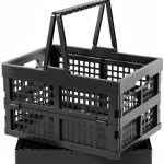 Zopnny Foldable Plastic Grocery Basket Set 2 Pieces 13.78x10.63x7.48-0