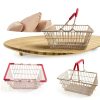 Gsycle Pink Iron Storage Basket Round Modern Design-3