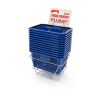 Store Supply Warehouse Blue Mini Shopping Basket Set with Sturdy Stand-1