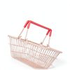 Gsycle Pink Iron Storage Basket Round Modern Design-5