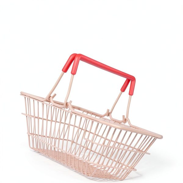 Gsycle Pink Iron Storage Basket Round Modern Design-5