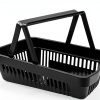 FAHKNS Plastic Shopping Basket 12pcs Black Retail with Flat Handles-2