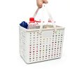 MNKXL White Collapsible Shopping Basket 18L Rectangular Modern Plastic-6