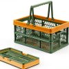 Plastic Storage Basket Senhuok Green Handle Round Basket001-3
