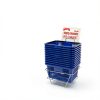 Store Supply Warehouse Blue Mini Shopping Basket Set with Sturdy Stand-2