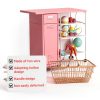 Gsycle Pink Iron Storage Basket Round Modern Design-1