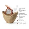 African Shopping Basket Africa Heartwood Project Leather Handle-1