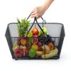 Mophorn 12PCS Shopping Baskets with Handles, Black Metal Shopping Basket, Portable Wire Shopping Basket, Black Wire Mesh shopping Basket Set for Stores Shopping-4