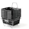 VEVOR Shopping Basket, Set of 12 Black, Durable PE Material with Handle and Stand, Basket Dimension 16.9"L x 11.8"W x 8.07"H and Used for Supermarket, Retail, Grocery- Holds 21 L of Merchandise-5