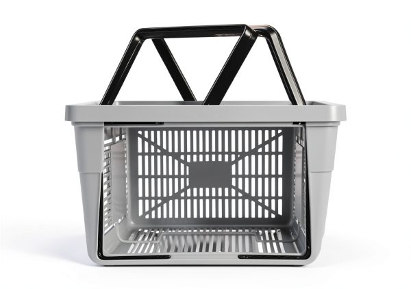 Zerdyne 4 piece 28L Gray Plastic Shopping Basket Durable 18.7 L-2