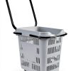 Shopping Cart Callyne 4-PCS 50L Gray Plastic Set with Long Pull Handle-1
