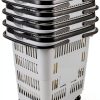 Shopping Cart Callyne 4-PCS 50L Gray Plastic Set with Long Pull Handle-0