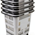 Shopping Cart Callyne 4-PCS 50L Gray Plastic Set with Long Pull Handle-0