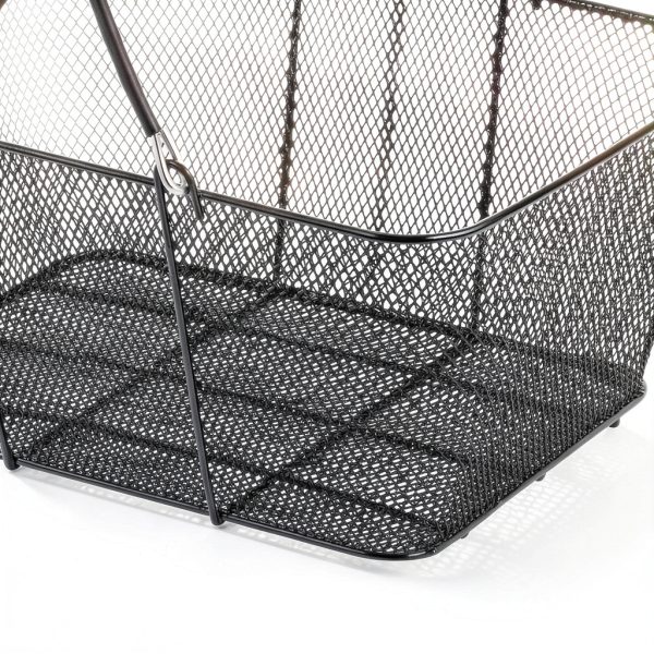 Mophorn 12PCS Shopping Baskets with Handles, Black Metal Shopping Basket, Portable Wire Shopping Basket, Black Wire Mesh shopping Basket Set for Stores Shopping-3