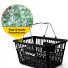 VEVOR Shopping Basket, Set of 12 Black, Durable PE Material with Handle and Stand, Basket Dimension 16.9"L x 11.8"W x 8.07"H and Used for Supermarket, Retail, Grocery- Holds 21 L of Merchandise-7