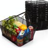 Shopping Baskets Remerry 20pcs 22L Black Metal Wire Cart-0