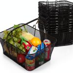 Shopping Baskets Remerry 20pcs 22L Black Metal Wire Cart-0
