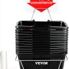 VEVOR Shopping Basket, Set of 12 Black, Durable PE Material with Handle and Stand, Basket Dimension 16.9"L x 11.8"W x 8.07"H and Used for Supermarket, Retail, Grocery- Holds 21 L of Merchandise-8