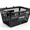 VEVOR Shopping Basket, Set of 12 Black, Durable PE Material with Handle and Stand, Basket Dimension 16.9"L x 11.8"W x 8.07"H and Used for Supermarket, Retail, Grocery- Holds 21 L of Merchandise-6