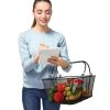 Shopping Baskets Remerry 20pcs 22L Black Metal Wire Cart-3
