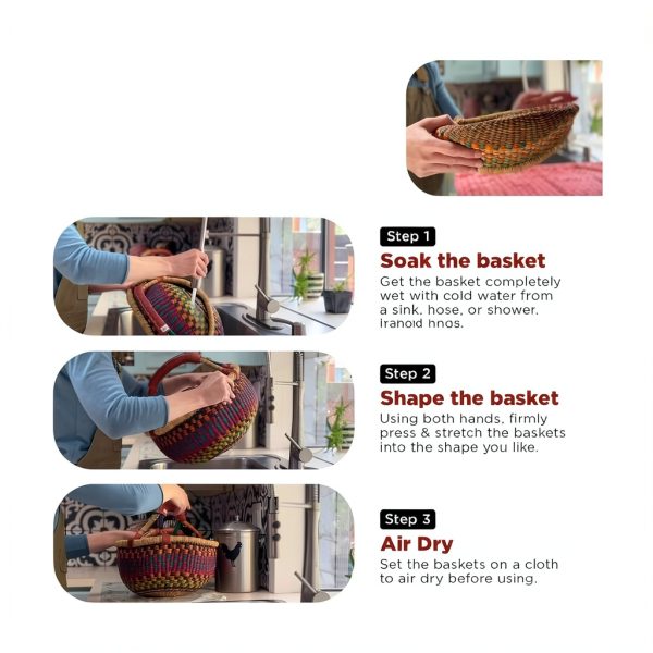 African Shopping Basket Africa Heartwood Project Leather Handle-3
